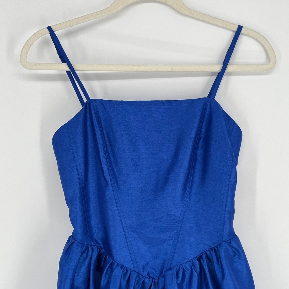 Hutch Royal Blue Midi Dress Medium Spaghetti Strap Fit Flare Wedding Guest - Picture 5 of 8